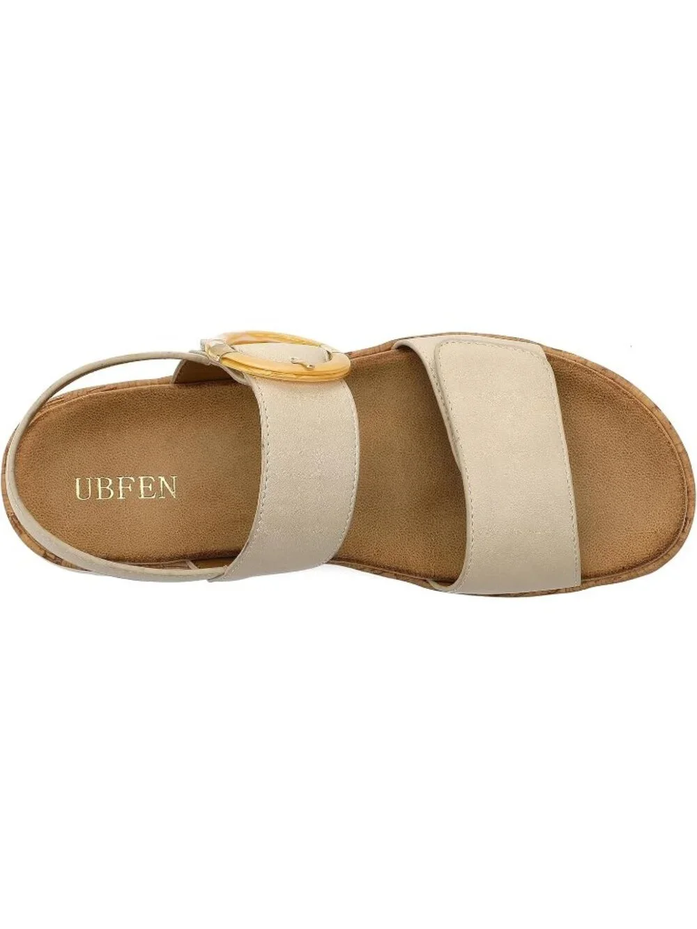 Women's Beige Summer Open Toe Adjustable Ankle Straps Comfortable Sandals